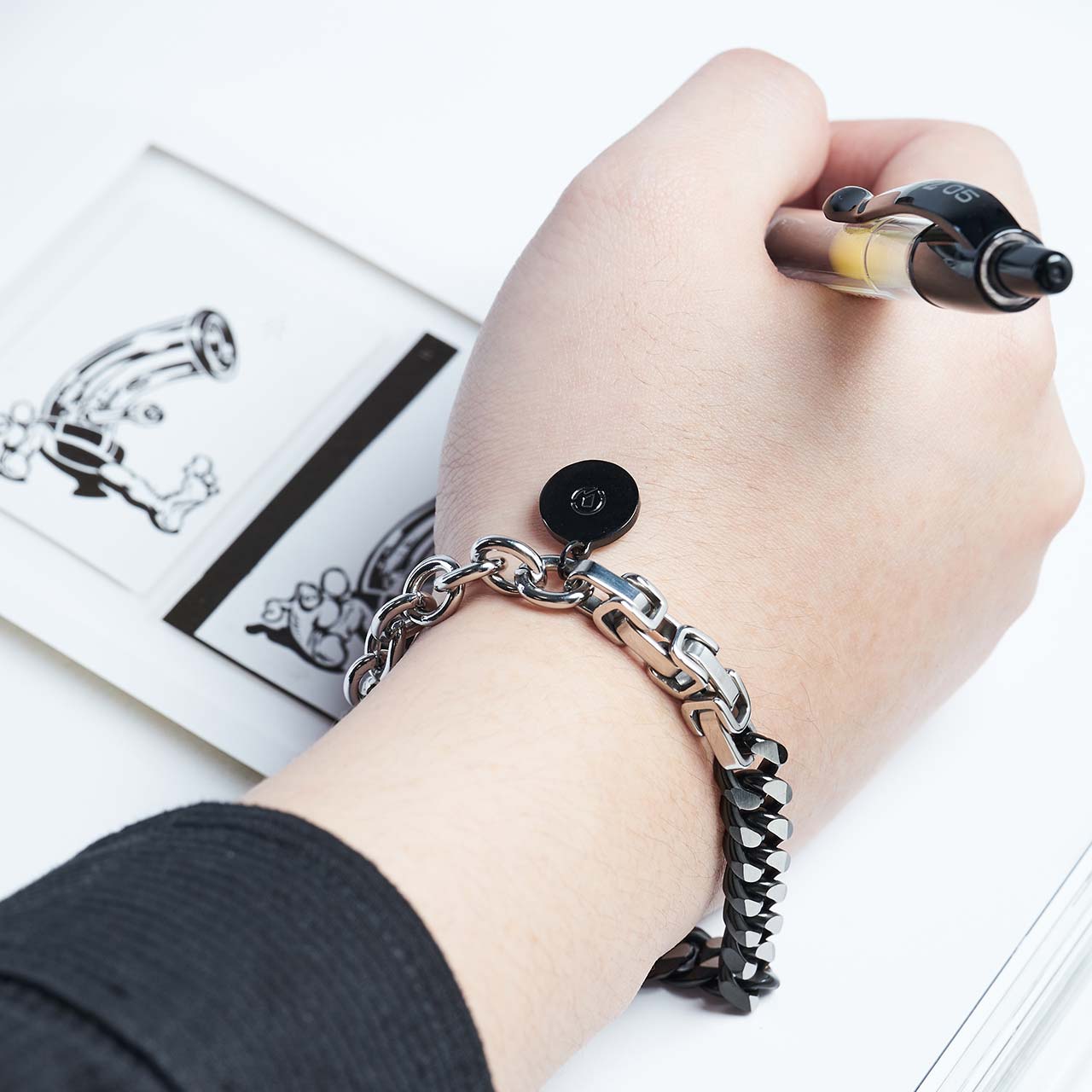 "Essential" Tribrid Chain Bracelet - Silver