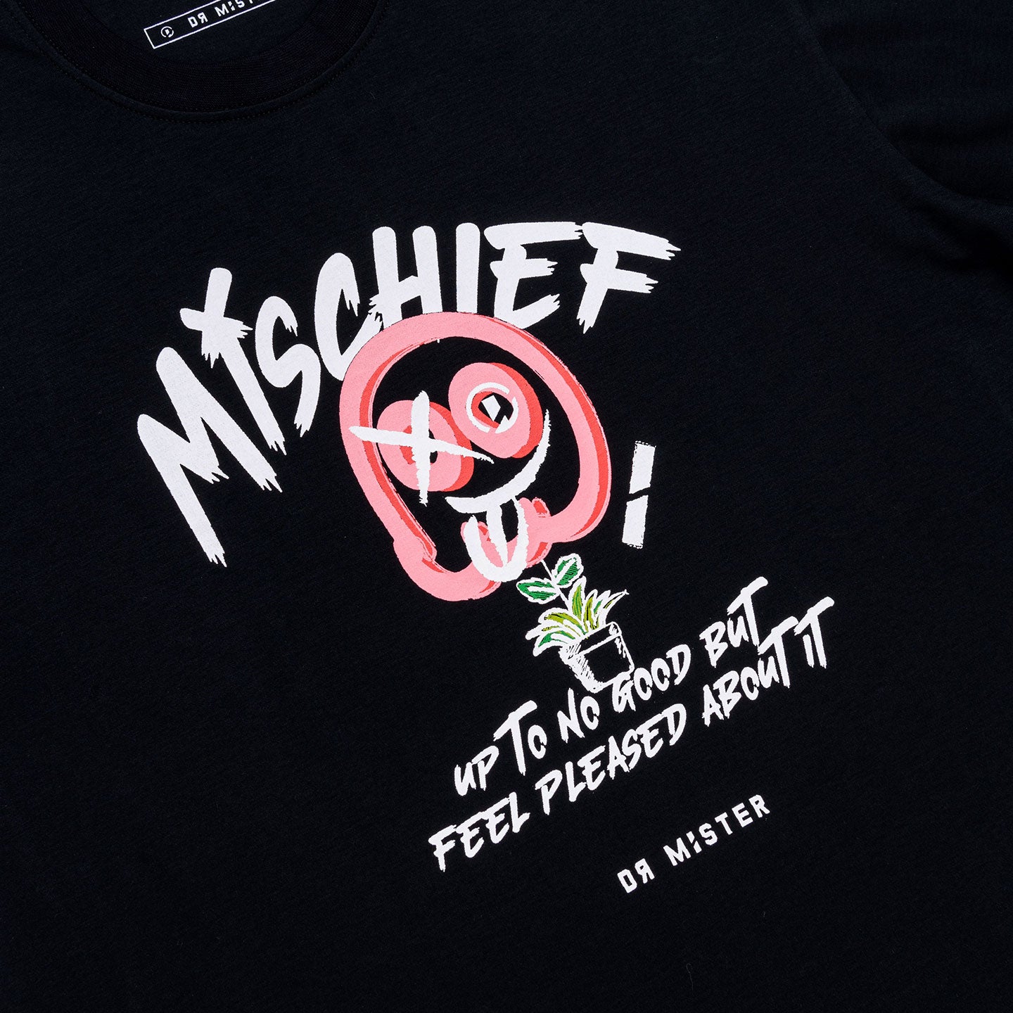 Flora Pot Oversized Tee - Black