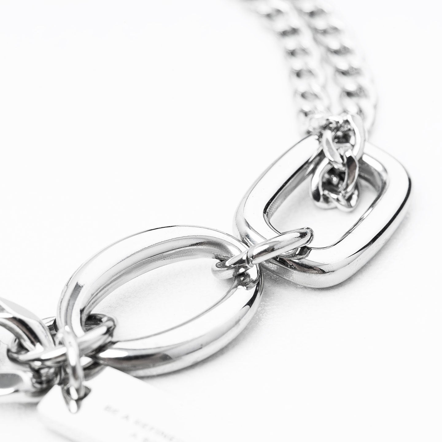 OS-Linked Duo Chain Bracelet - Silver