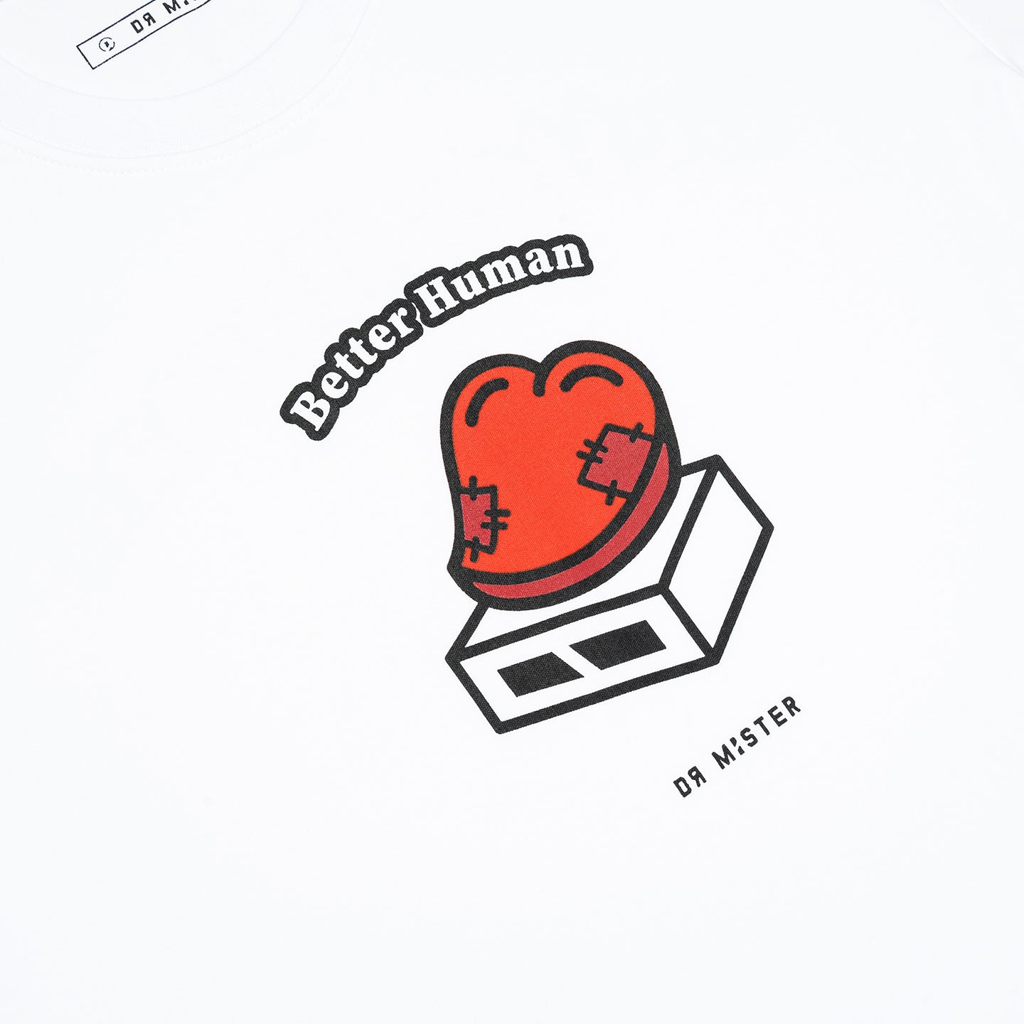 Patched Heart Tee - White