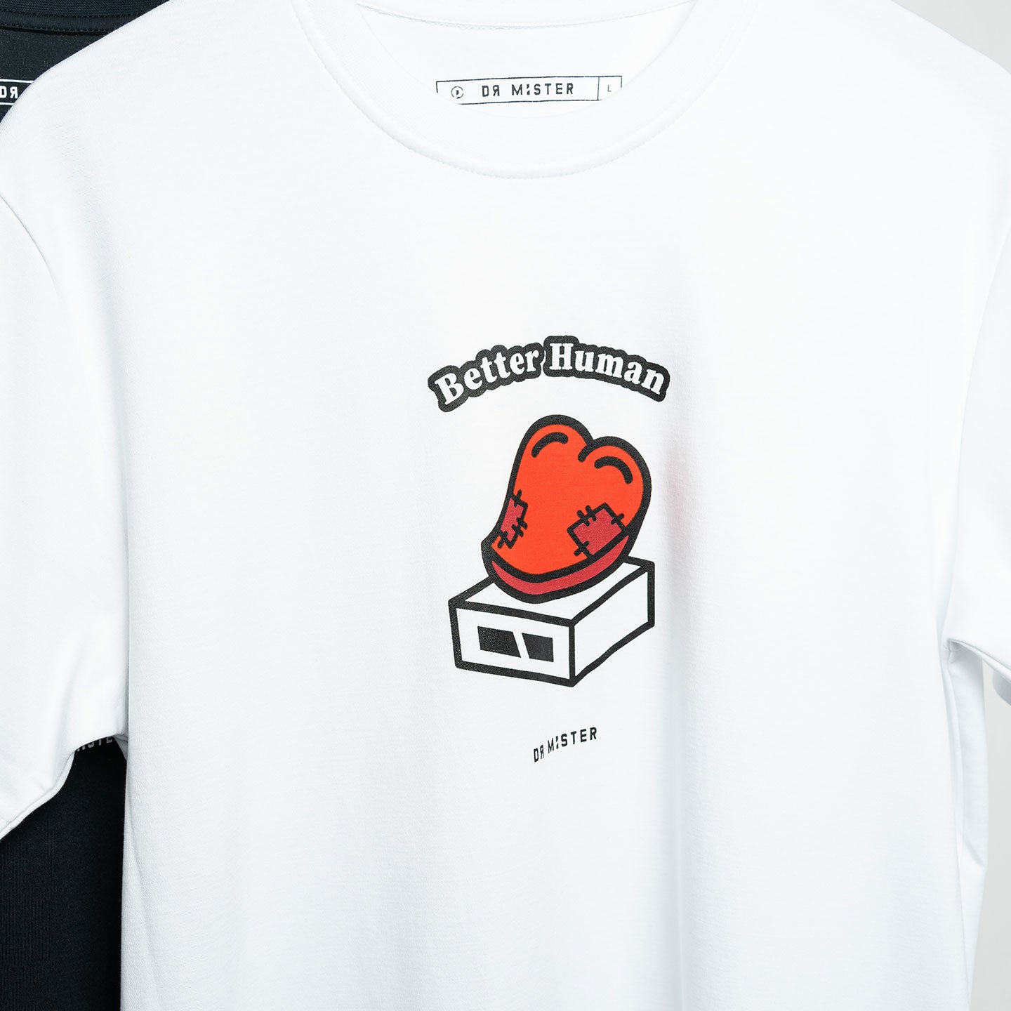 Patched Heart Tee - White
