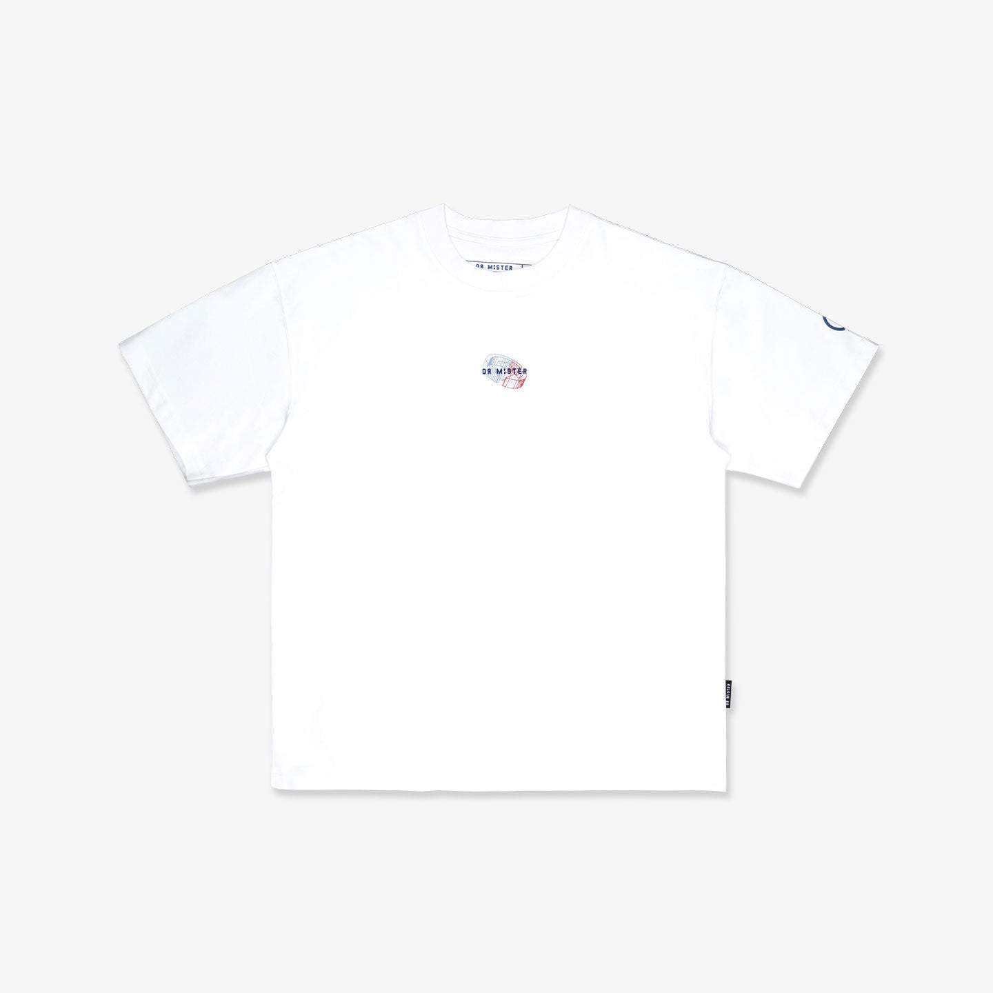 Blue Print Tee - White