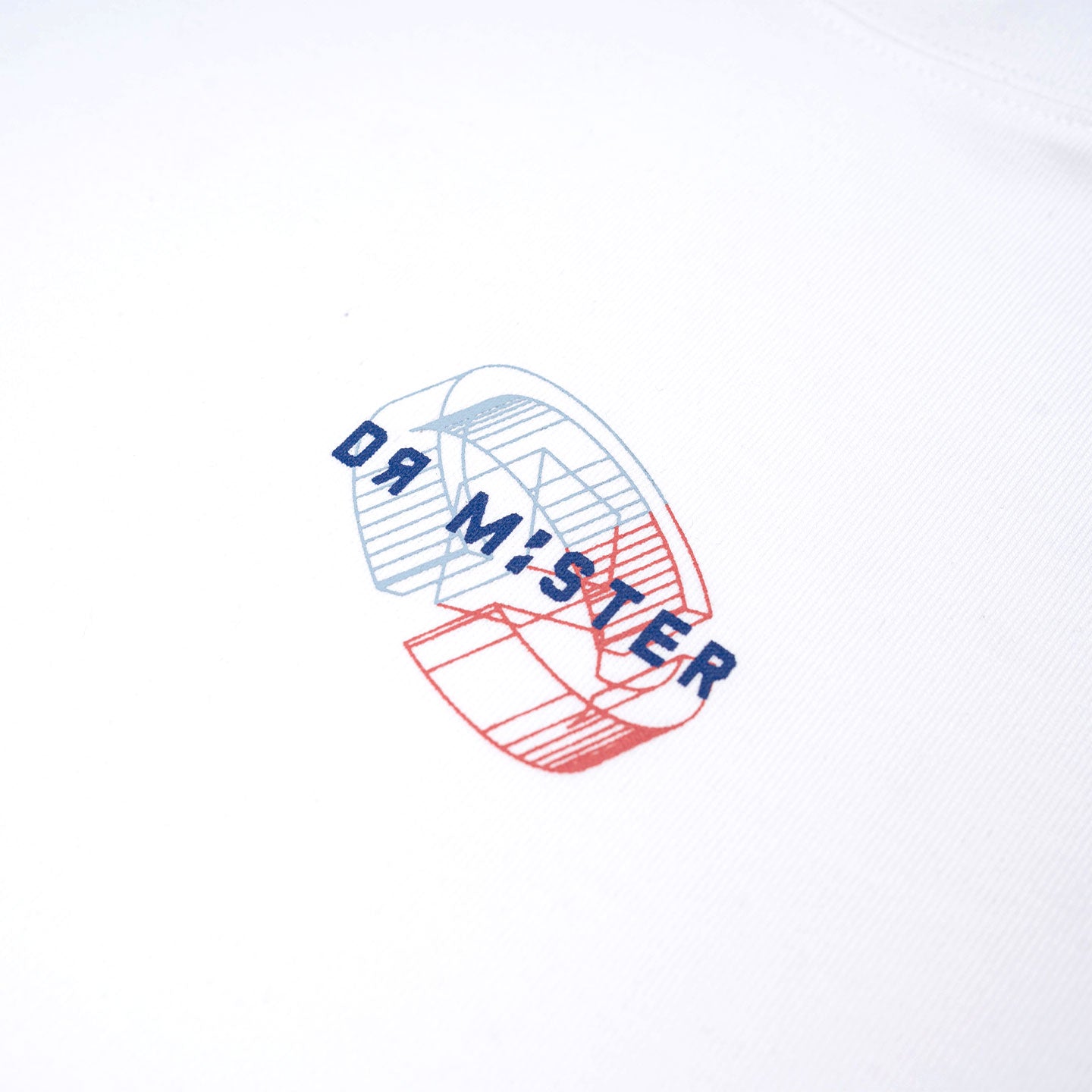 Blue Print Tee - White