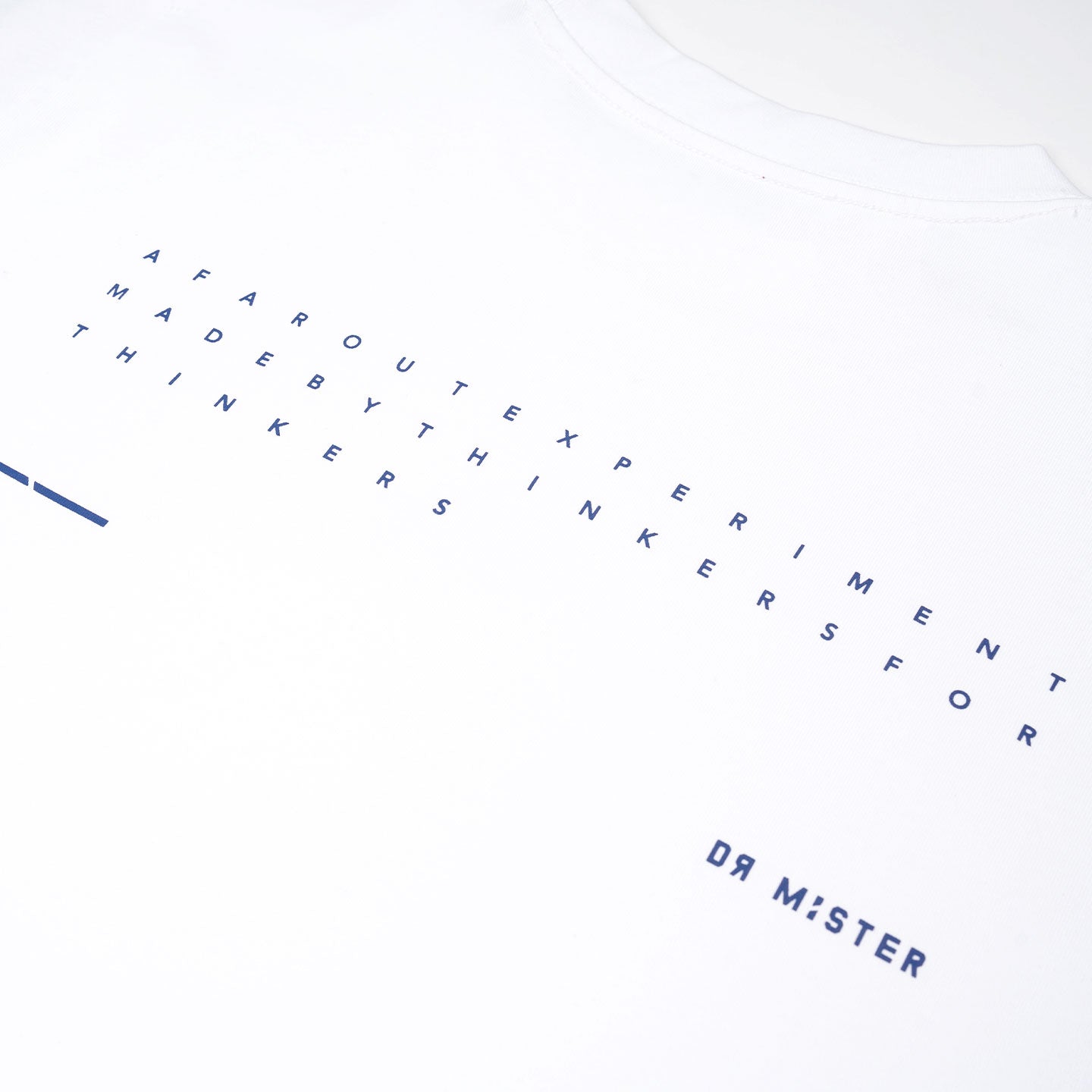 Blue Print Tee - White
