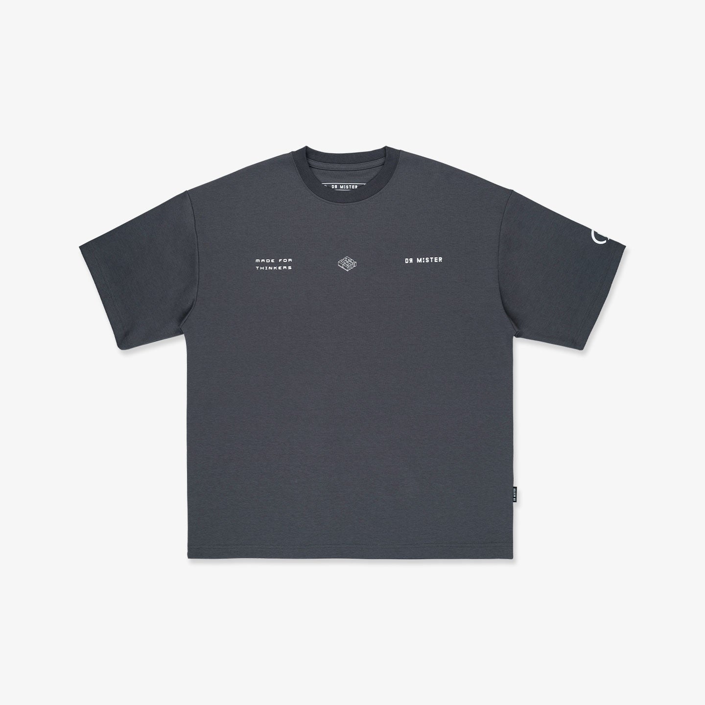 Chrome Abbr Broad Tee - Grey