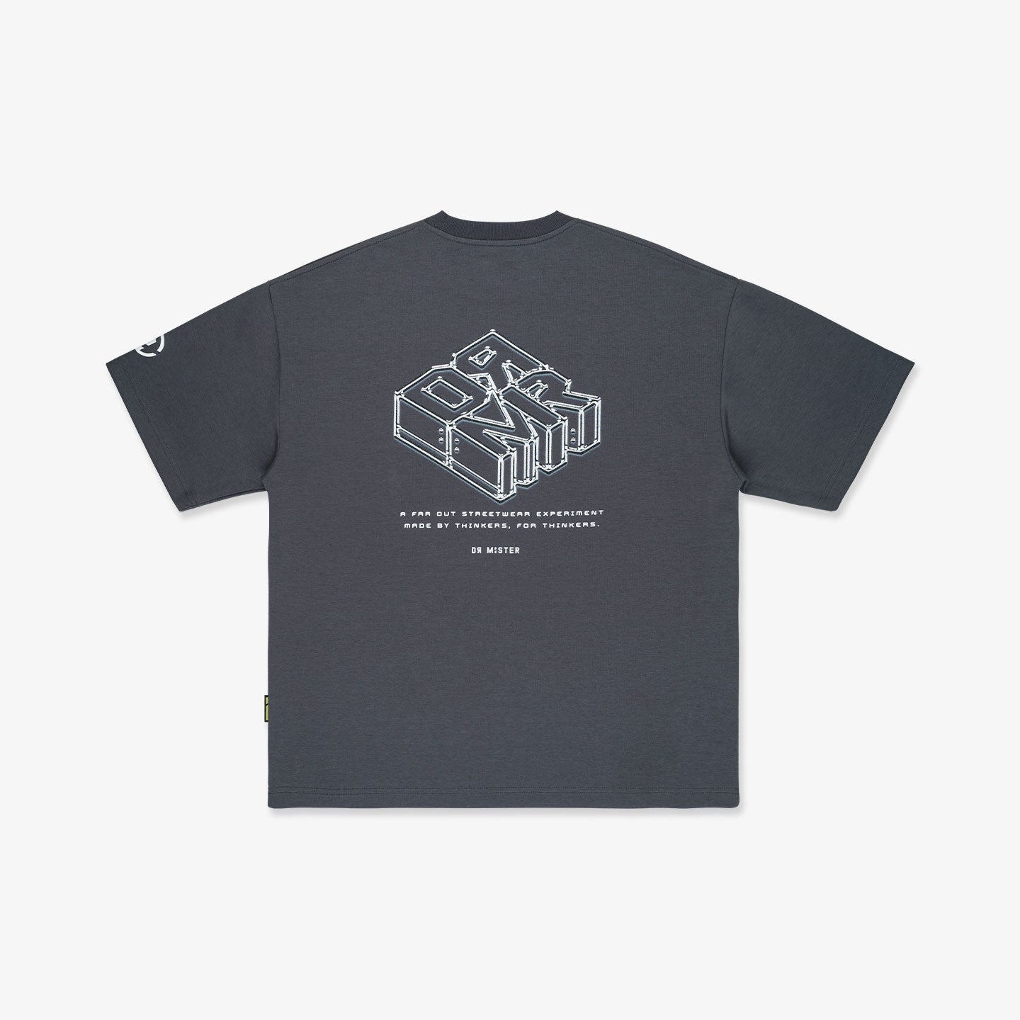 Chrome Abbr Broad Tee - Grey