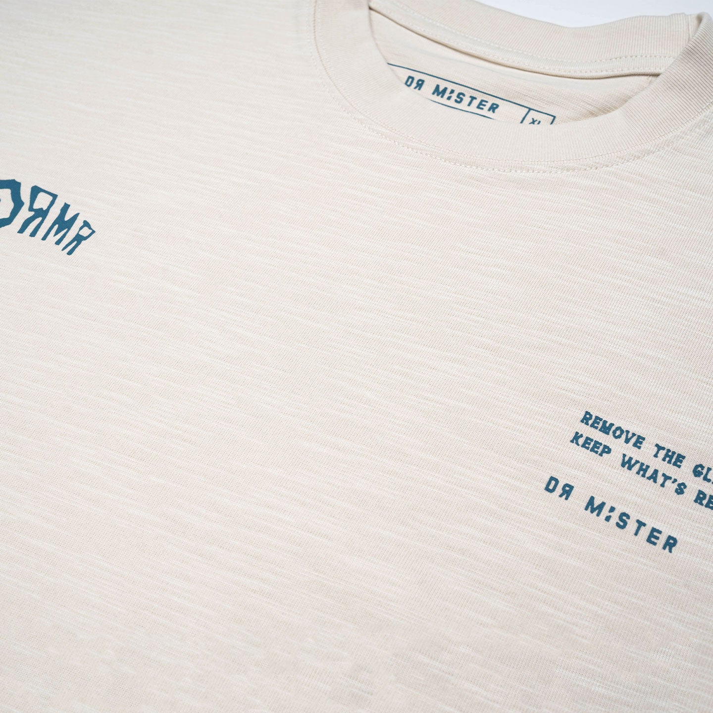 Fish Bone Slub Tee - Beige