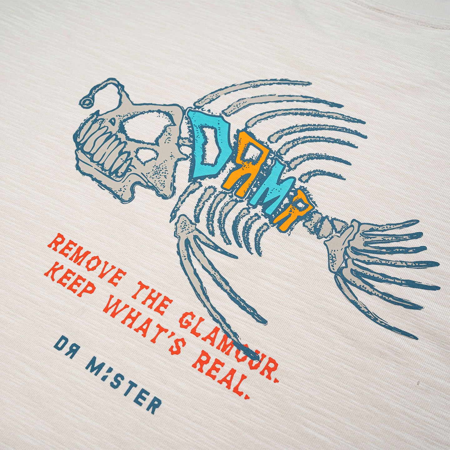 Fish Bone Slub Tee - Beige