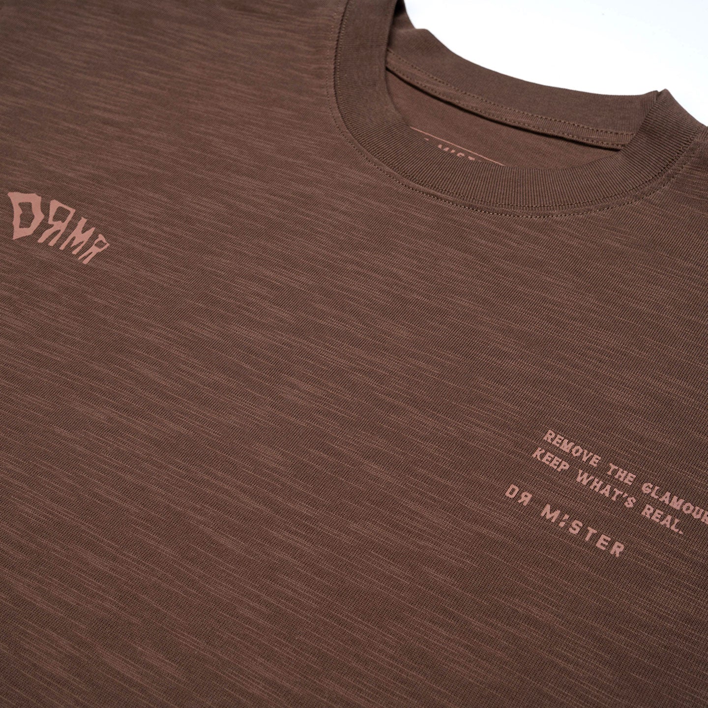 Fish Bone Slub Tee - Brown