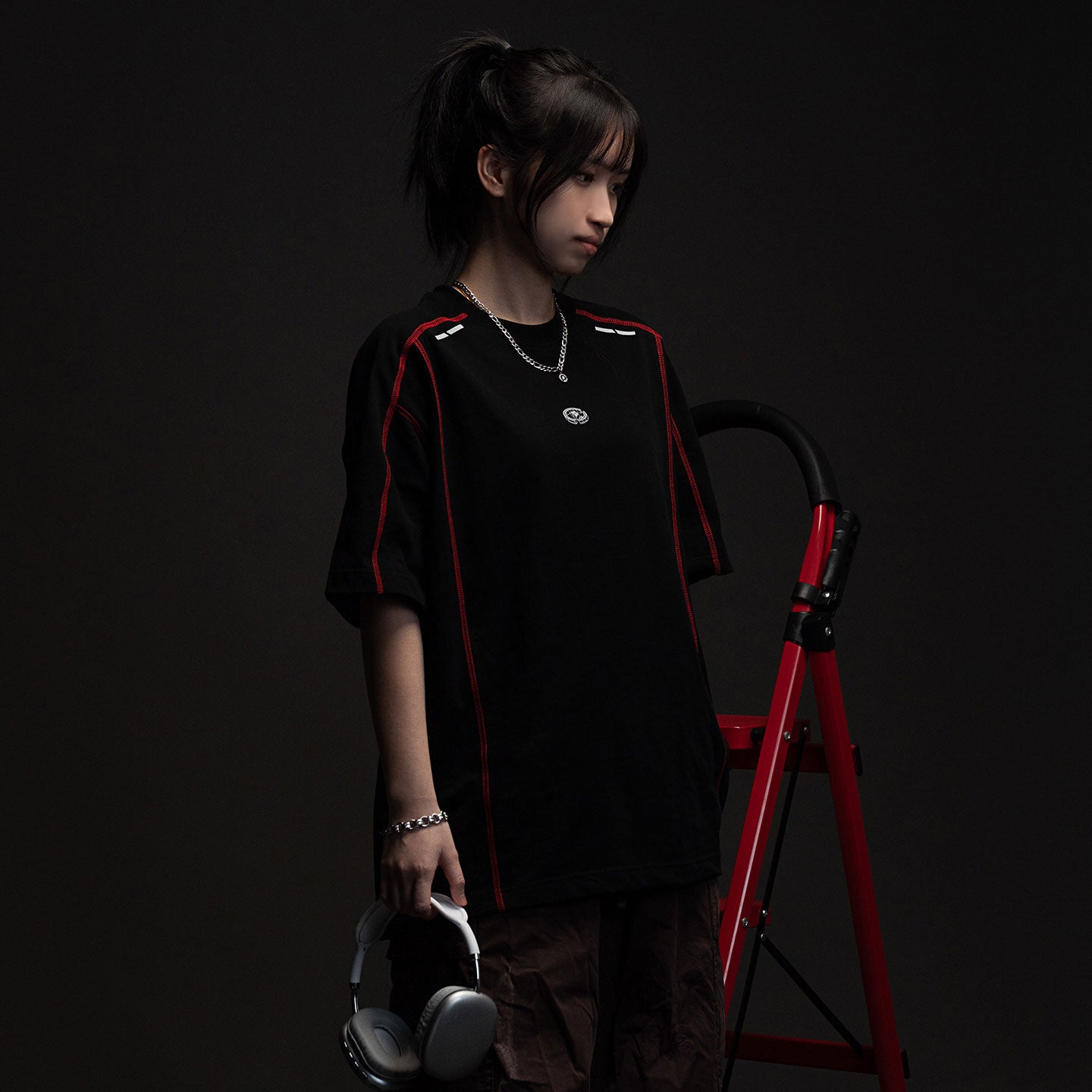 Futur Panelled Tee – Black