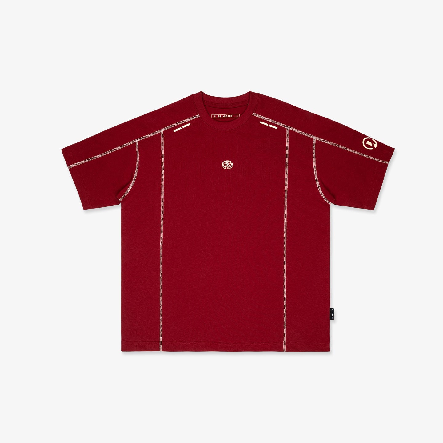 Futur Panelled Tee – Wine Red