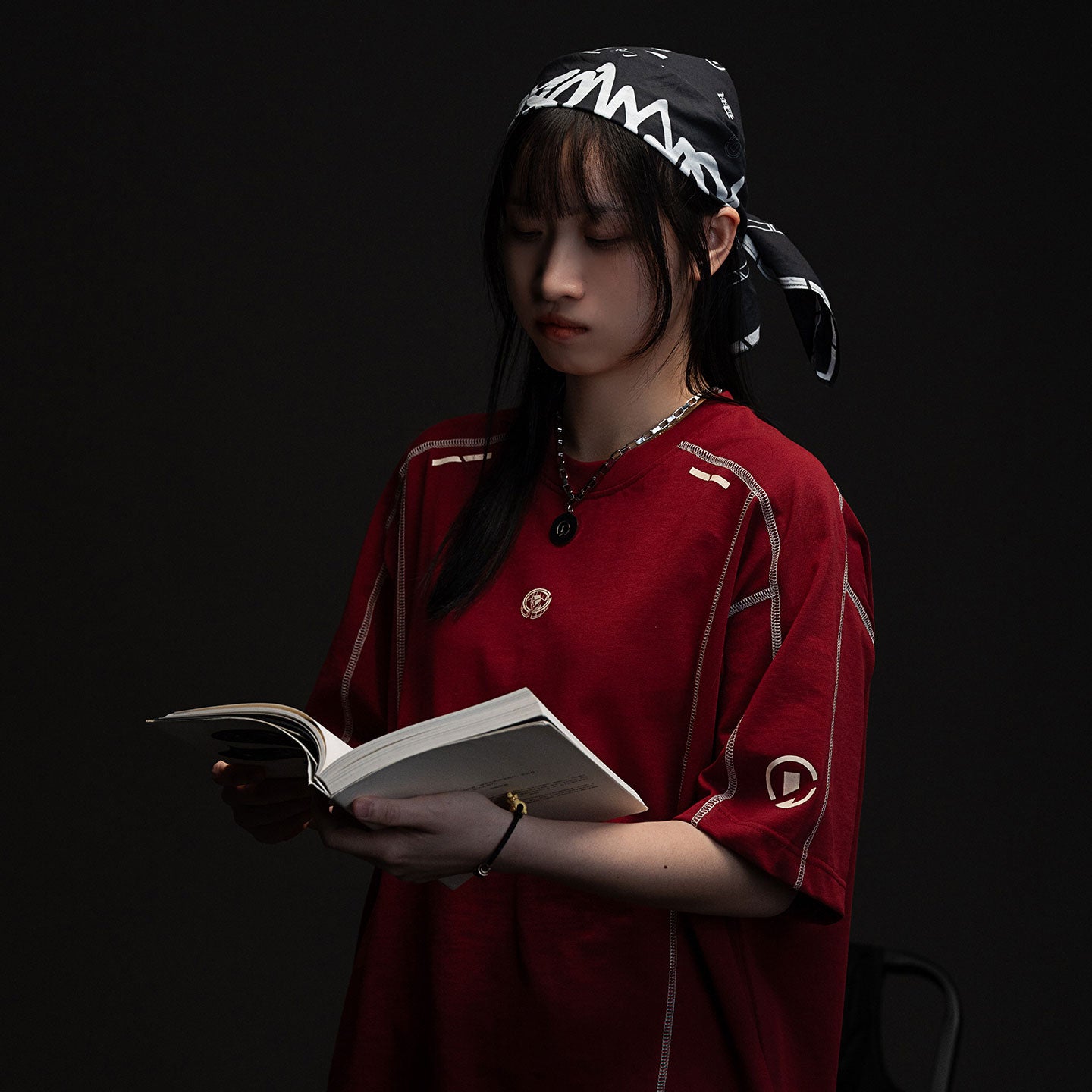 Futur Panelled Tee – Wine Red