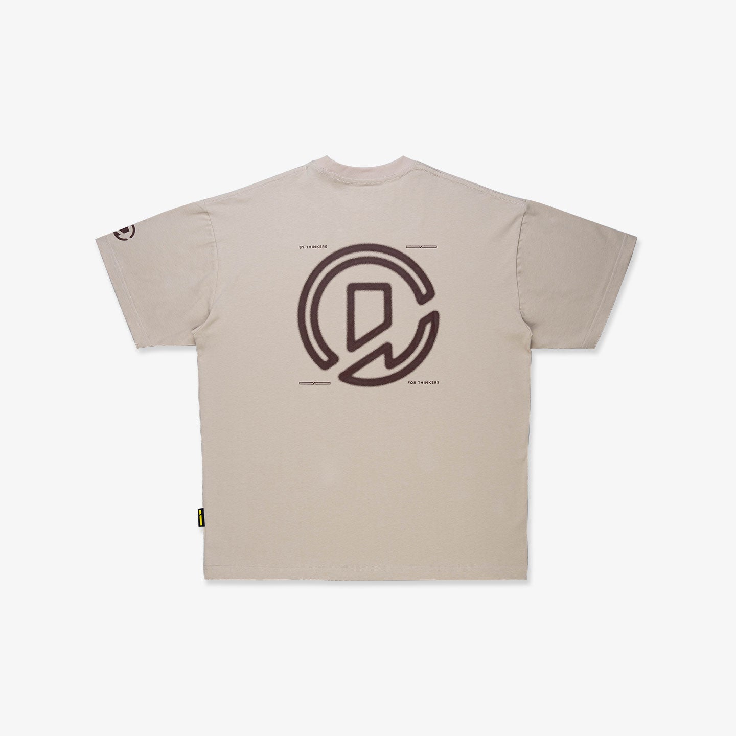 Fuzzy Logo Broad Tee - Beige