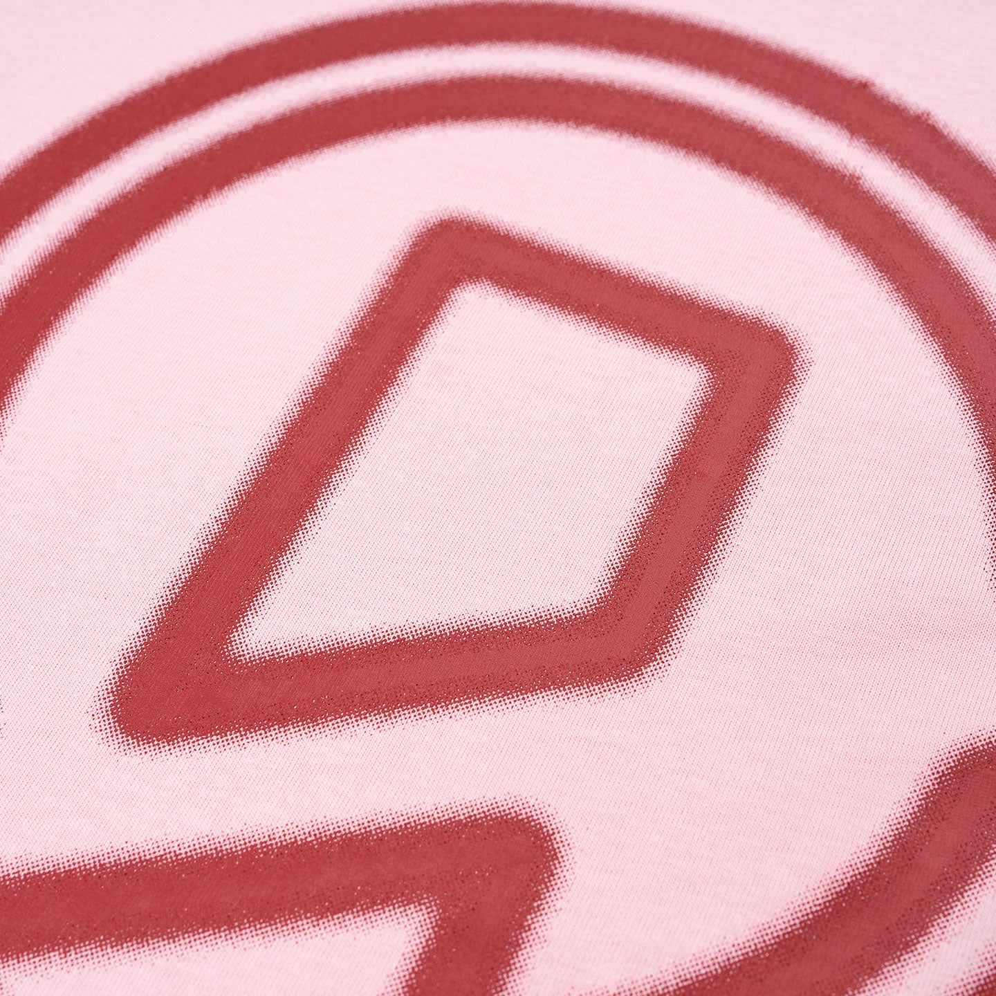 Fuzzy Logo Broad Tee - Beige Pink