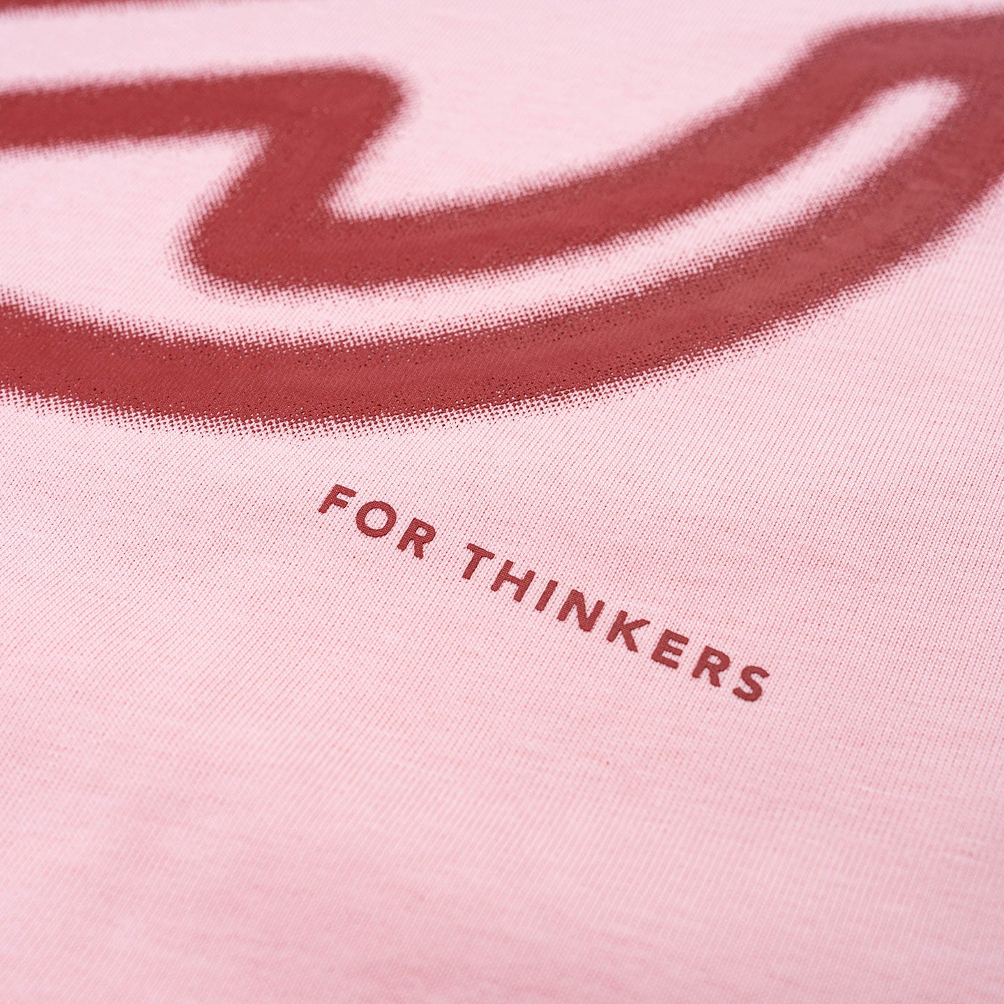Fuzzy Logo Broad Tee - Beige Pink