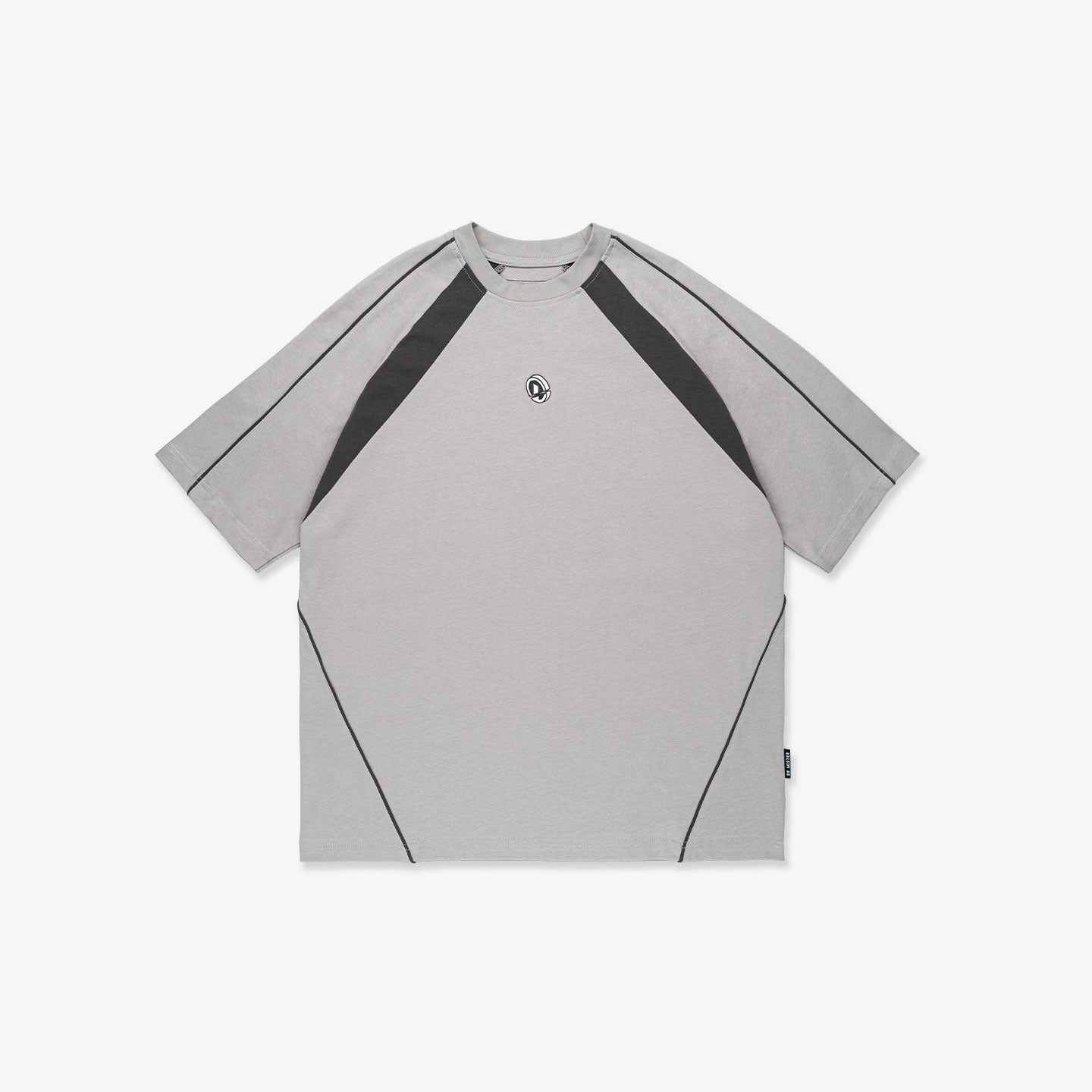 Lustre Panelled Broad Tee - Light Grey