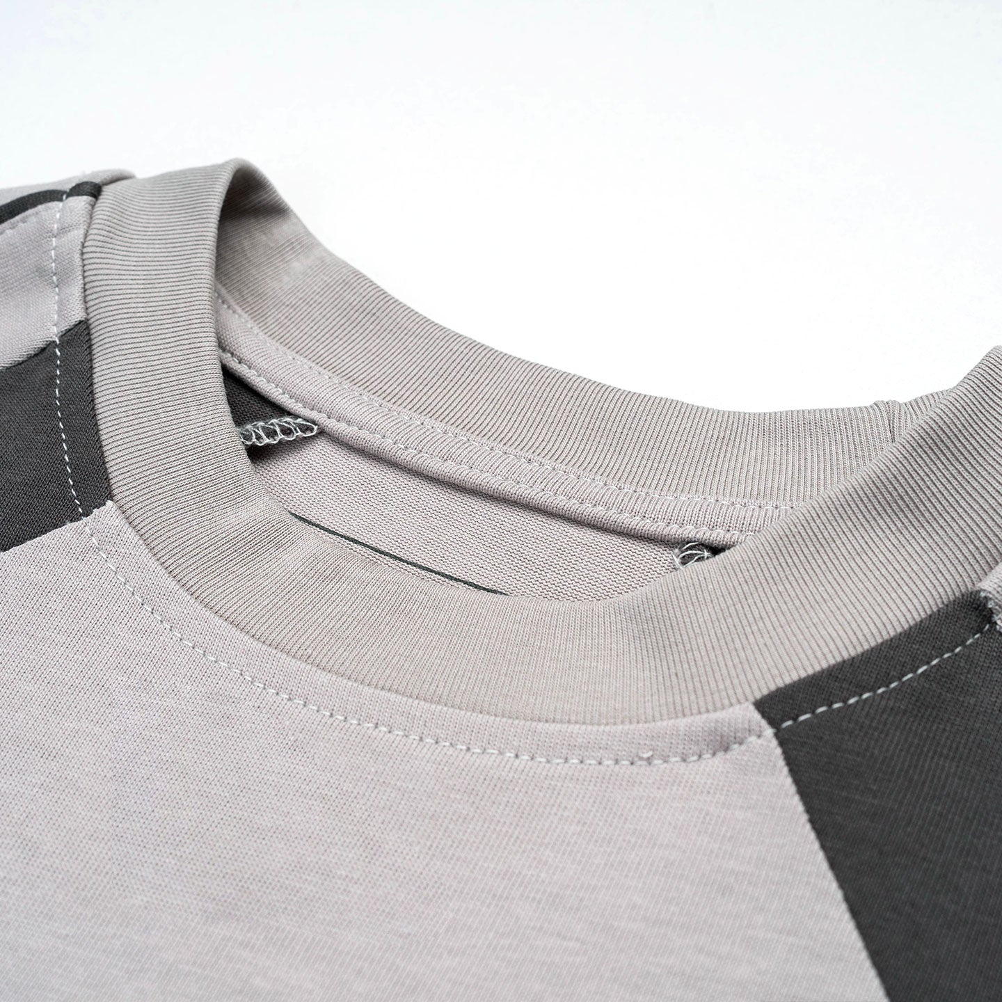 Lustre Panelled Broad Tee - Light Grey