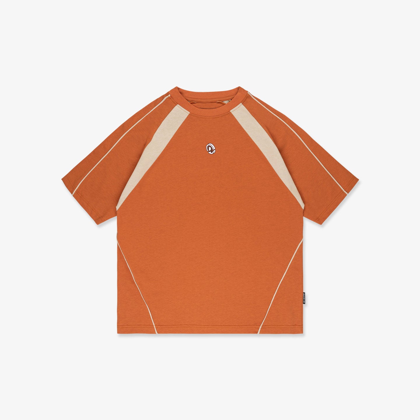 Lustre Panelled Broad Tee - Rust Orange