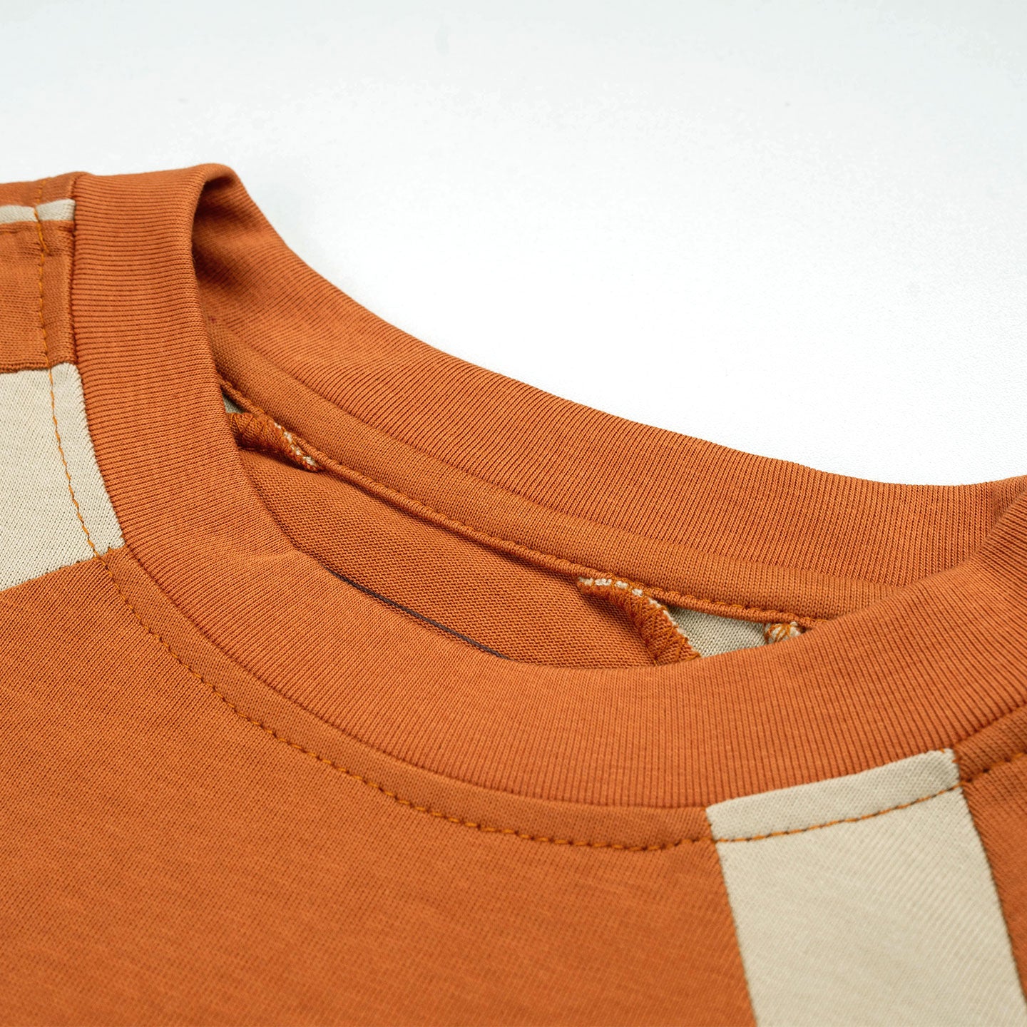 Lustre Panelled Broad Tee - Rust Orange