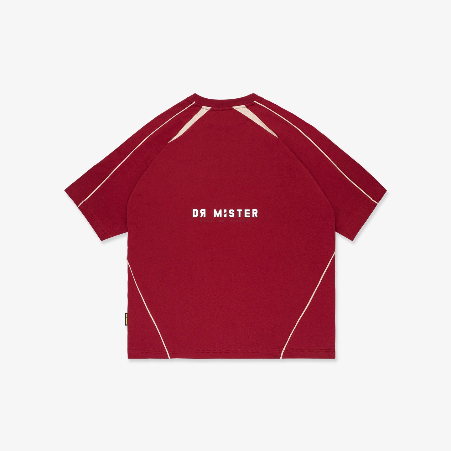 Lustre Panelled Broad Tee - Wine Red