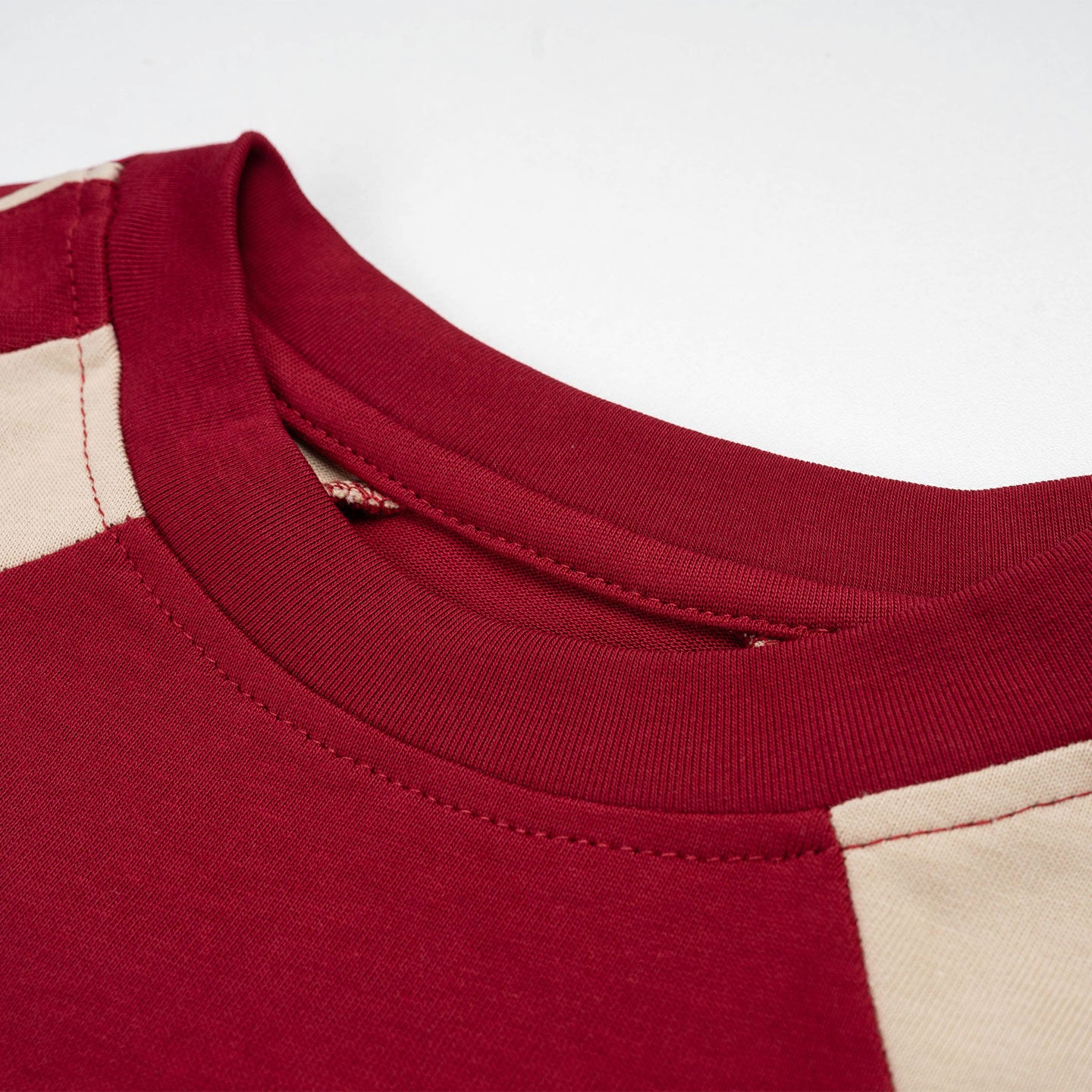 Lustre Panelled Broad Tee - Wine Red