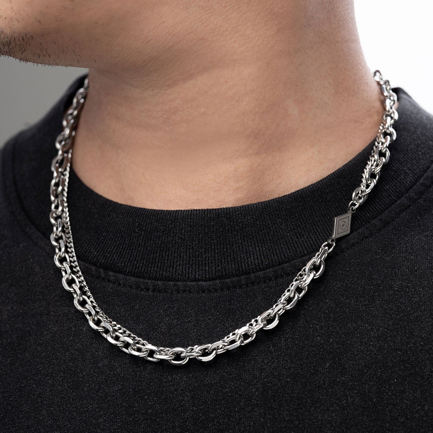 Layered Kite Necklace - Silver