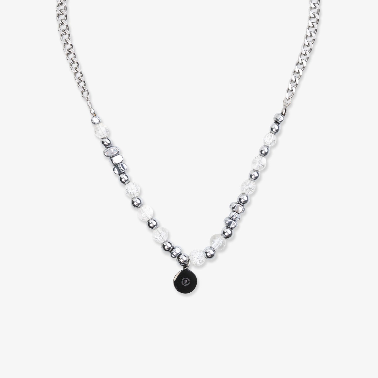 Pebbles Hybrid Necklace- Silver