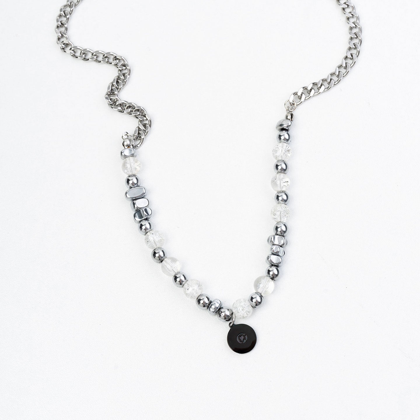 Pebbles Hybrid Necklace- Silver