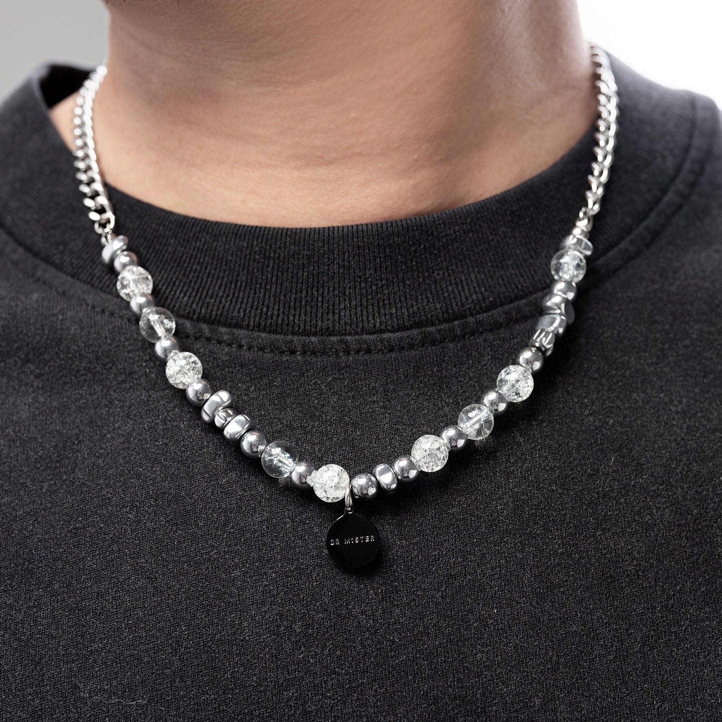 Pebbles Hybrid Necklace- Silver