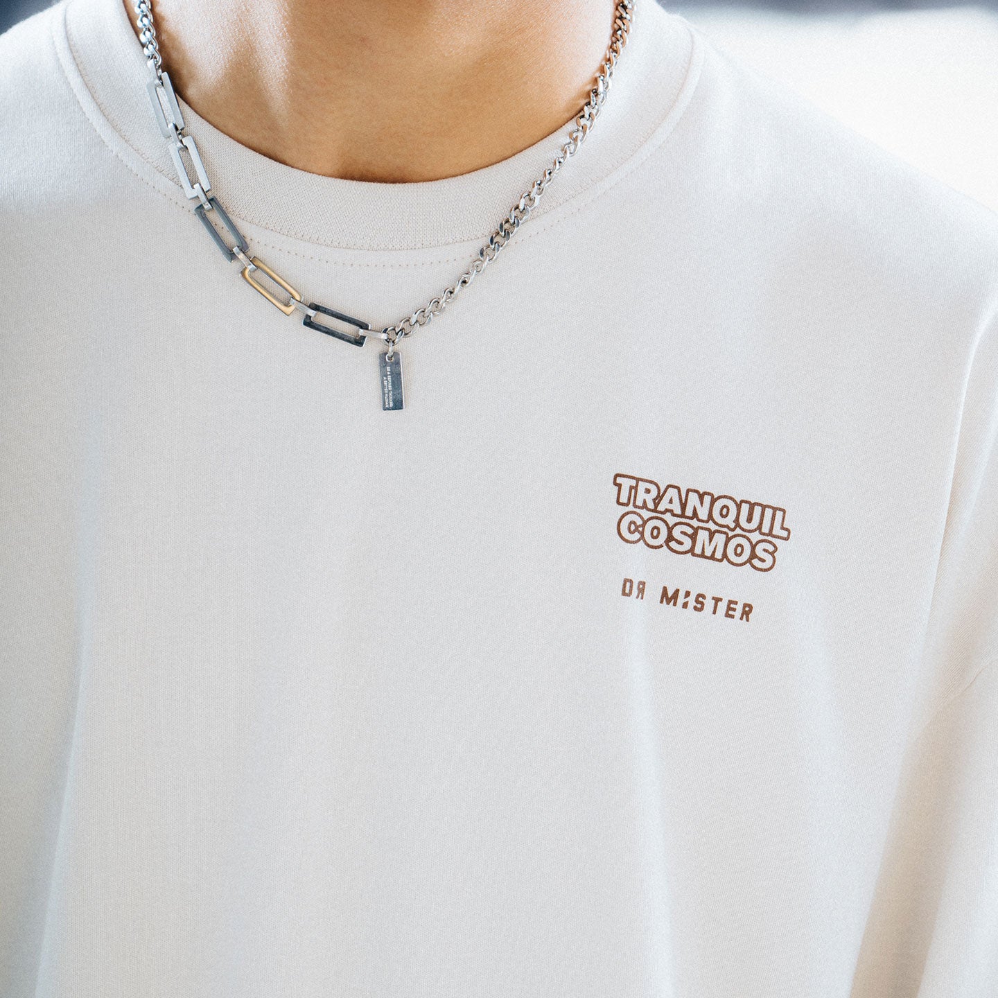 Perspective Oversized Tee - Beige