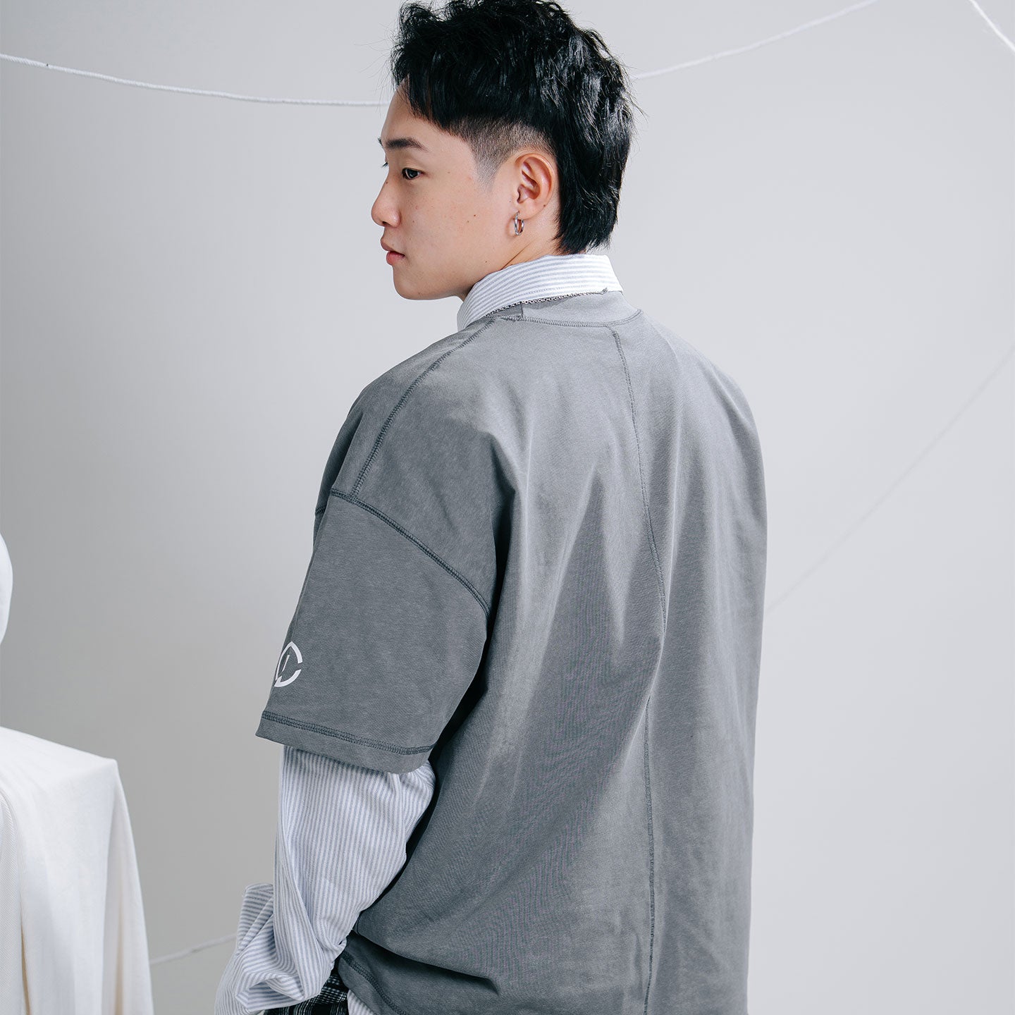 Pixelature Washed Tee - Grey