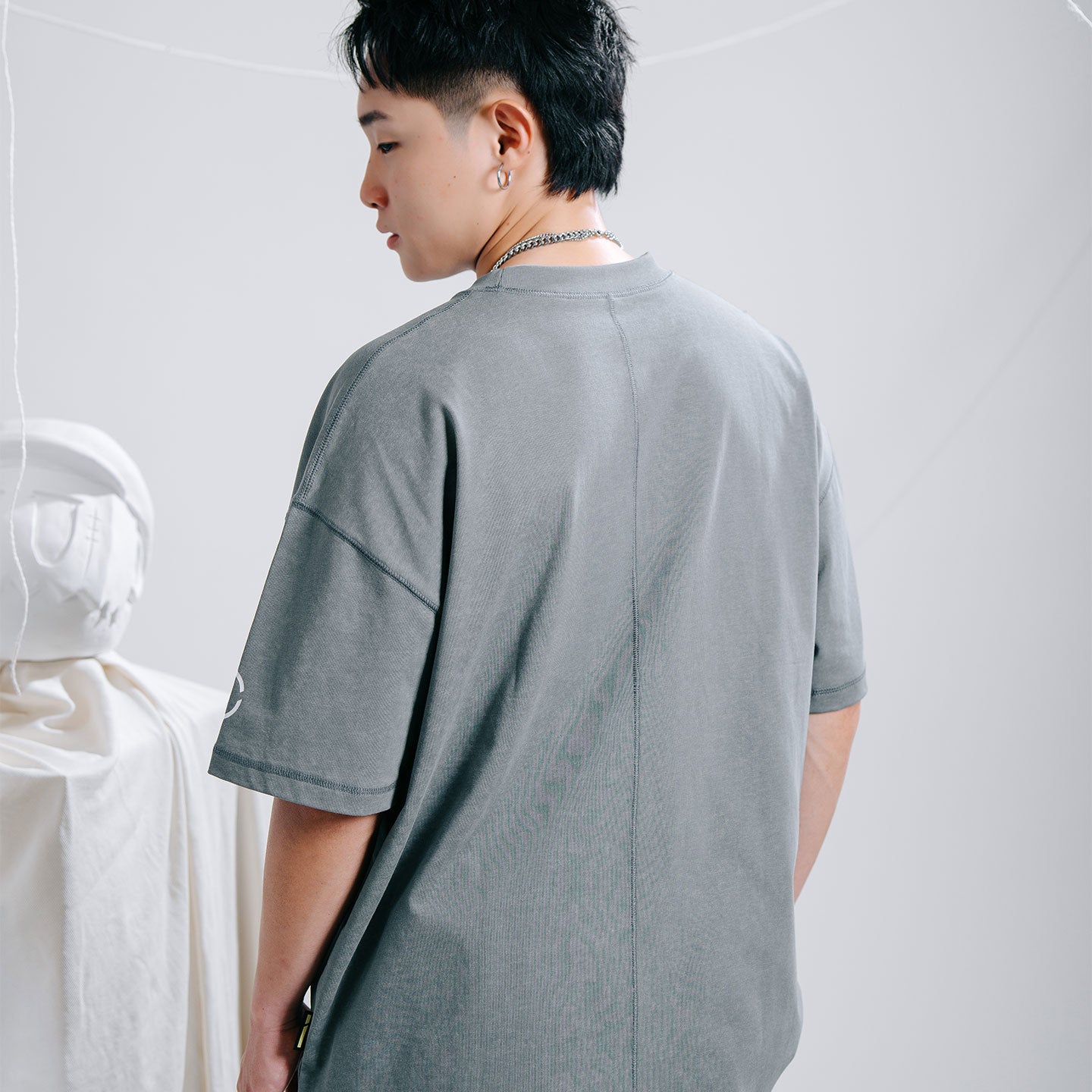 Pixelature Washed Tee - Industrial Sage