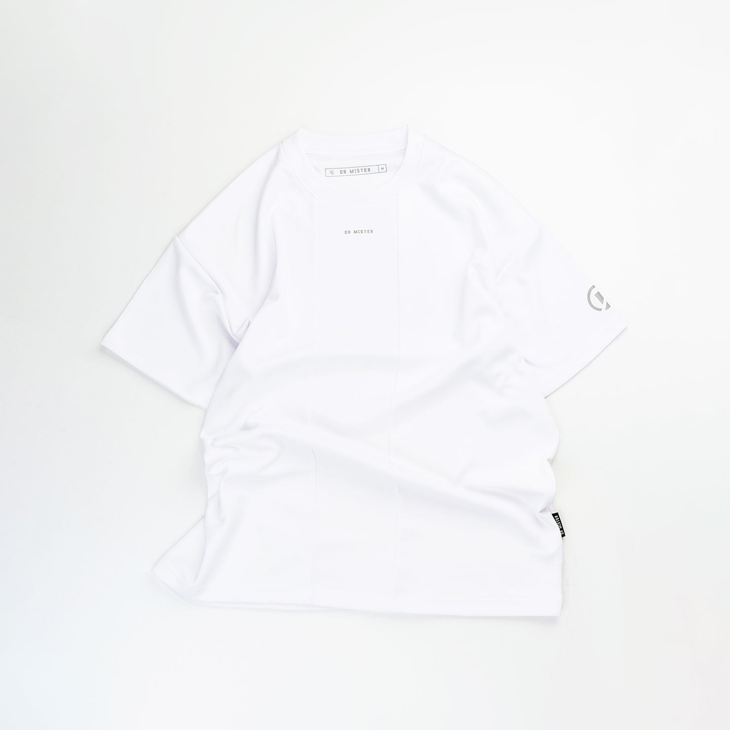 Panelled Drop Shoulder Oversized Jersey  - White