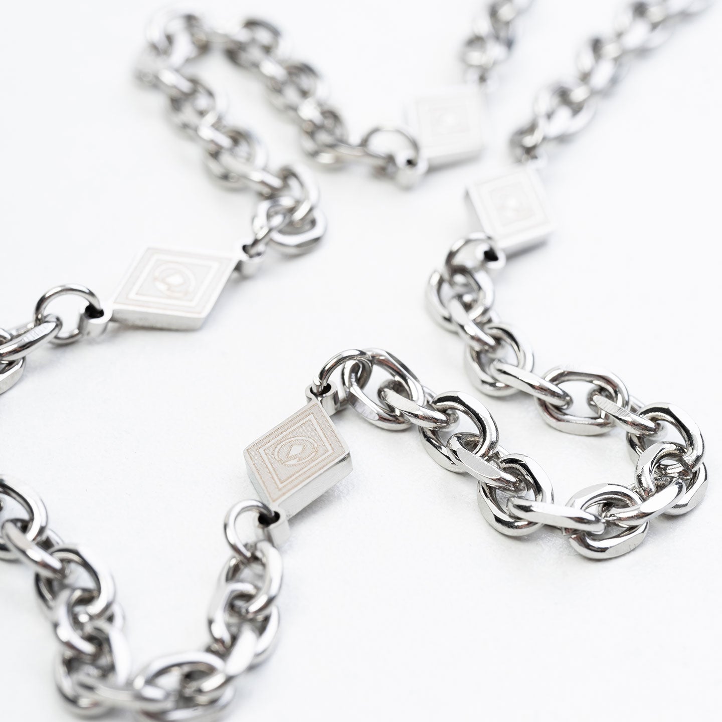 Quad Rhombus Necklace - Silver