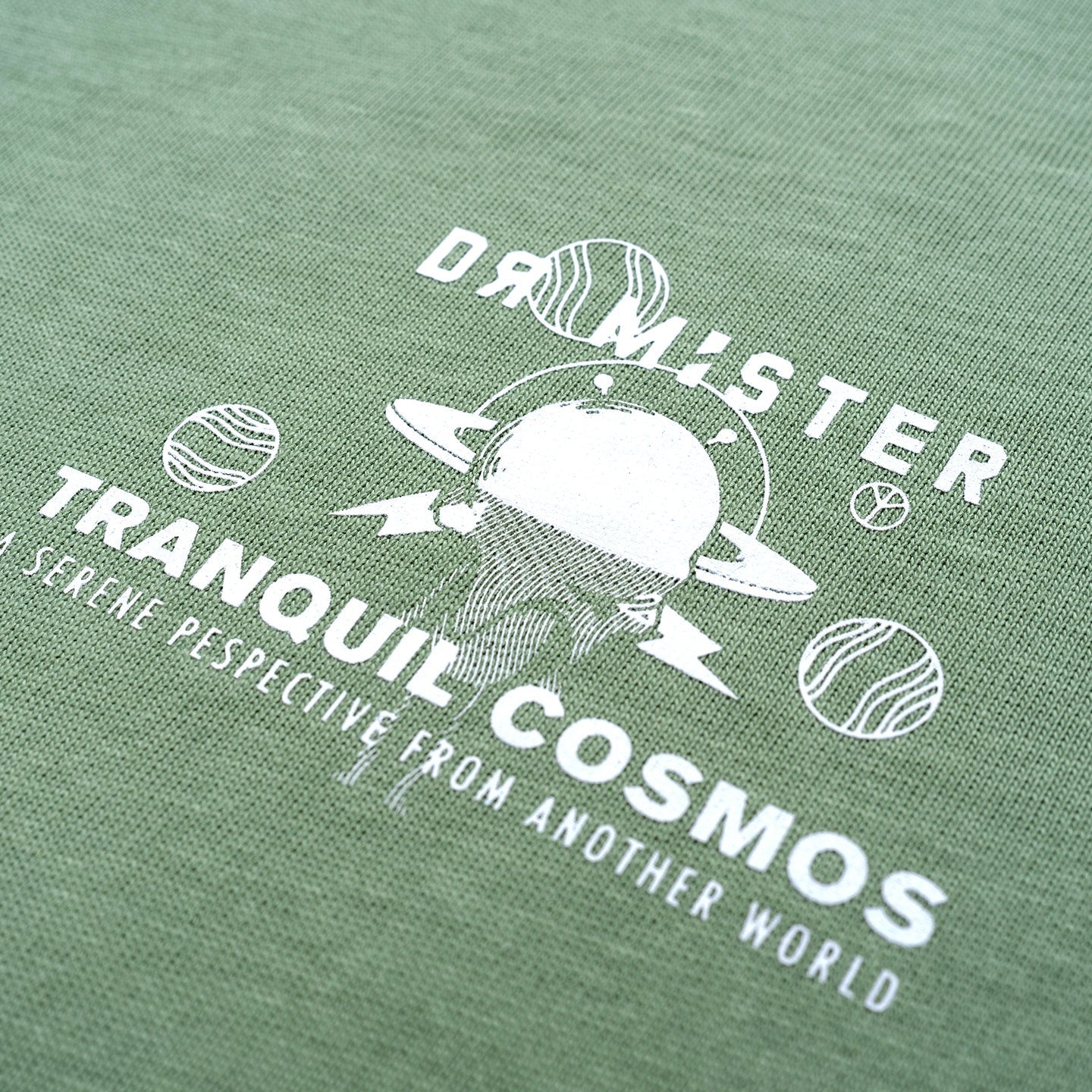 Spaced Out Broad Tee - Moss Green