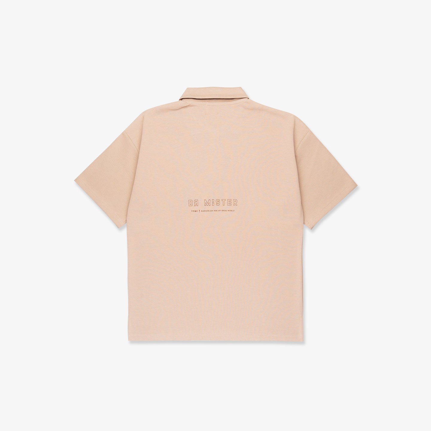 Patched Polo Tee - Beige