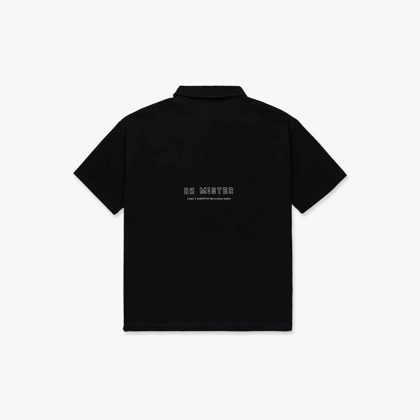 Patched Polo Tee - Black