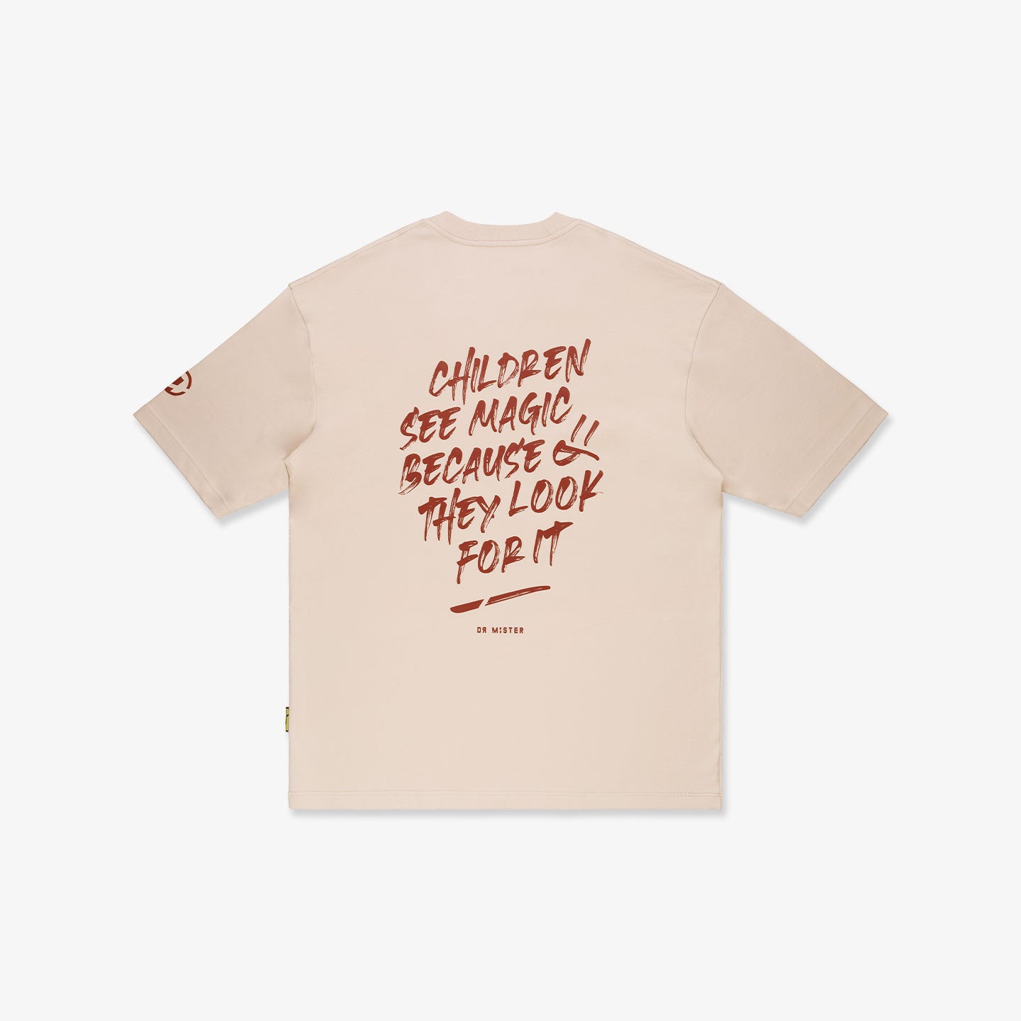 Twotone Dino Oversized Tee - Beige