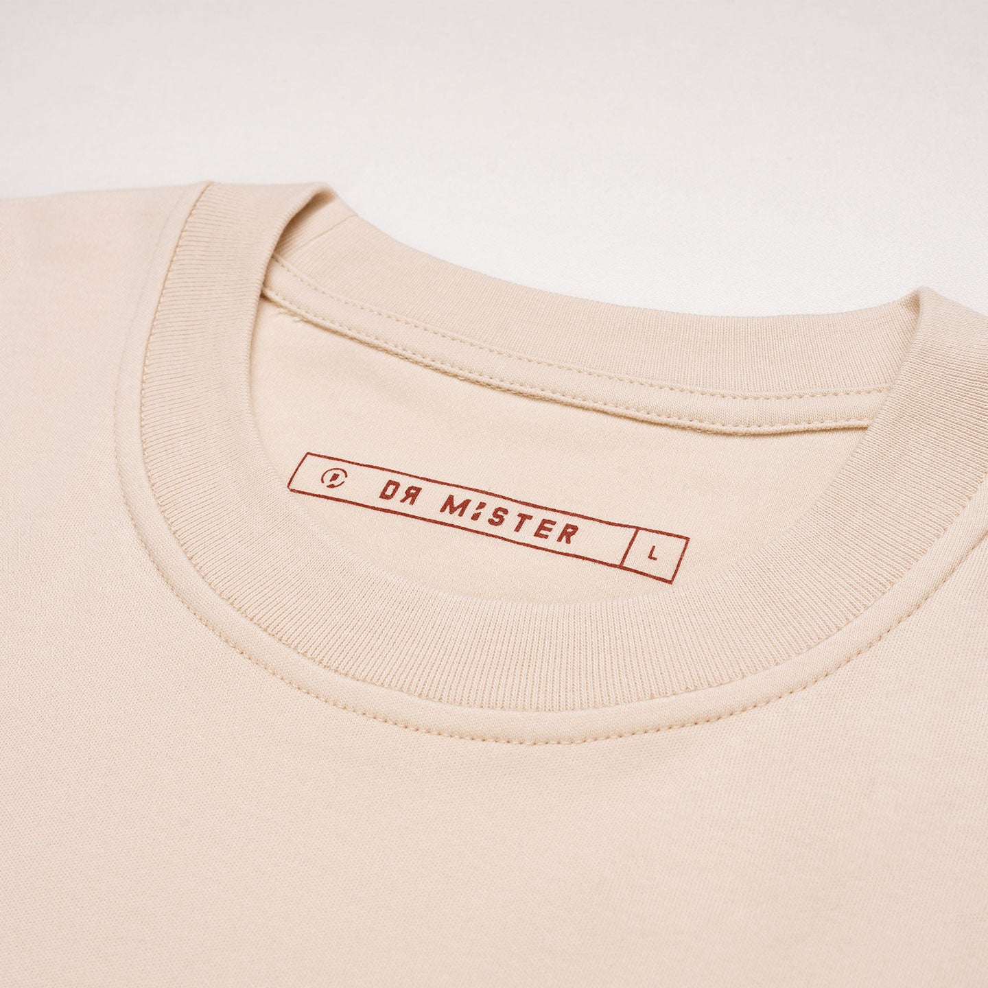 Twotone Dino Oversized Tee - Beige