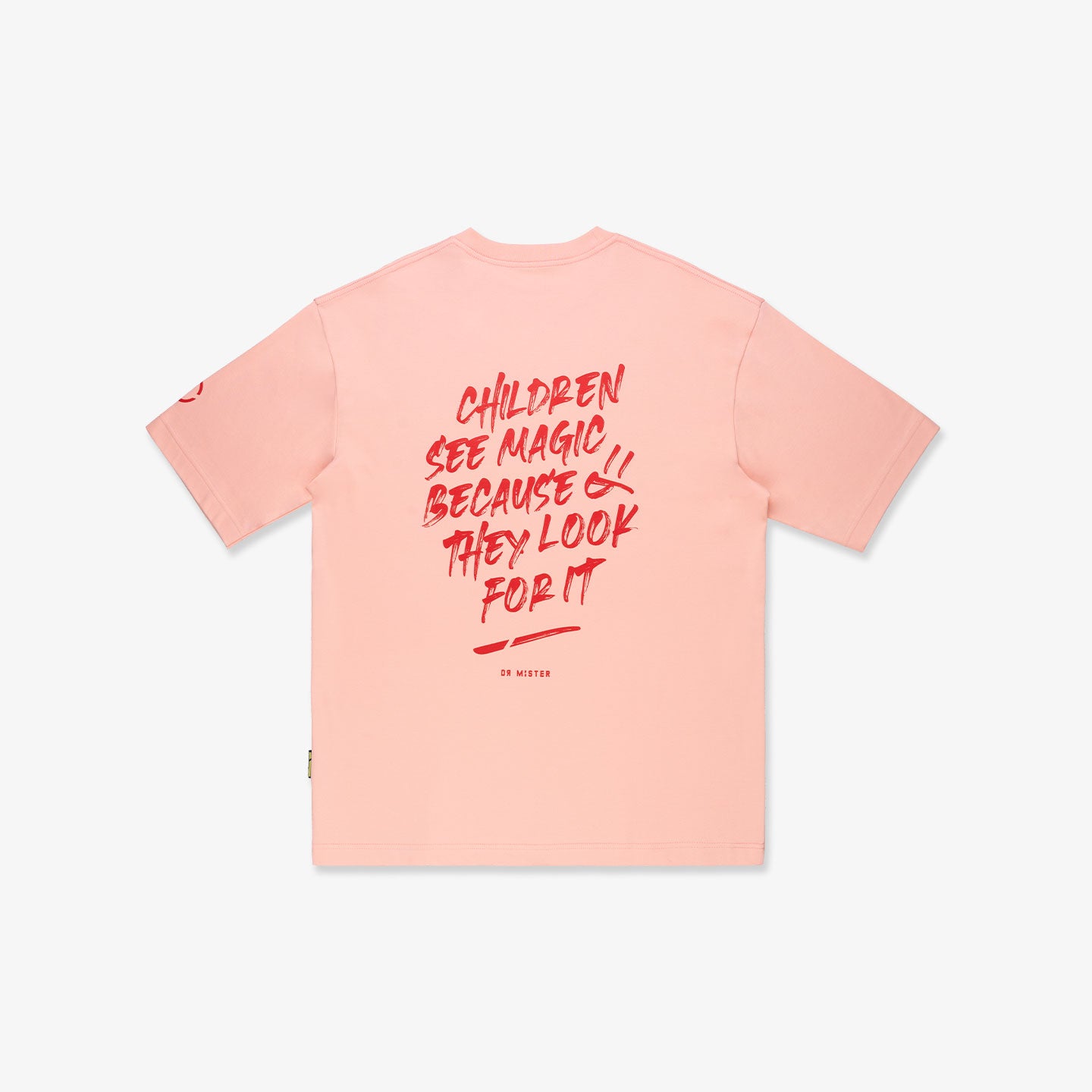 Twotone Dino Oversized Tee - Salmon Pink