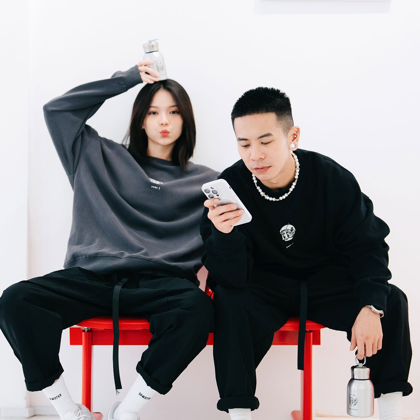 Outset Monochrome Sweatshirt - Grey