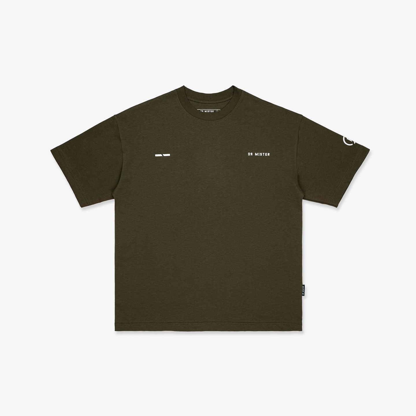 Vertical Signature Logo Tee - Olive Green