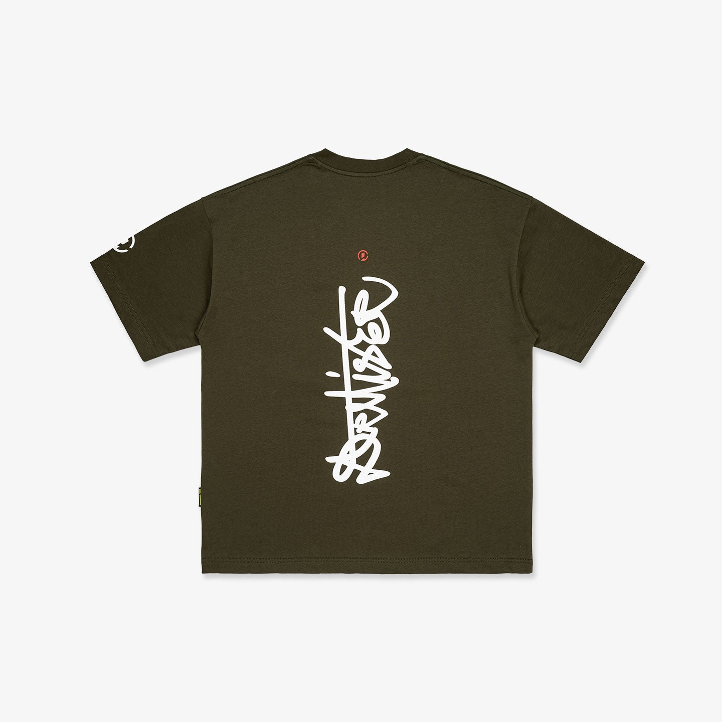 Vertical Signature Logo Tee - Olive Green