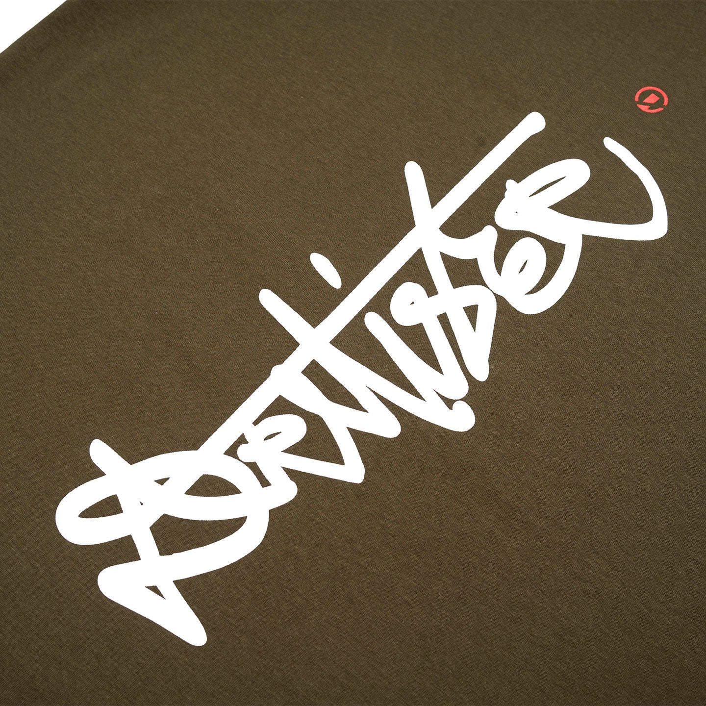 Vertical Signature Logo Tee - Olive Green