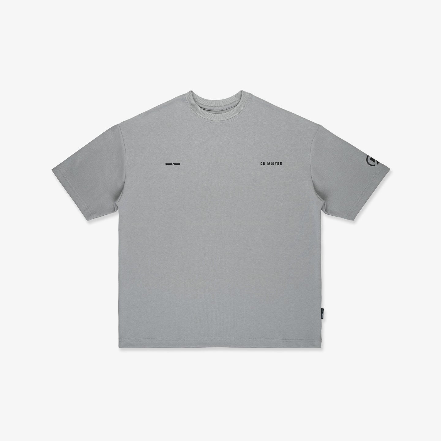 Vertical Signature Broad Tee - Ash Grey