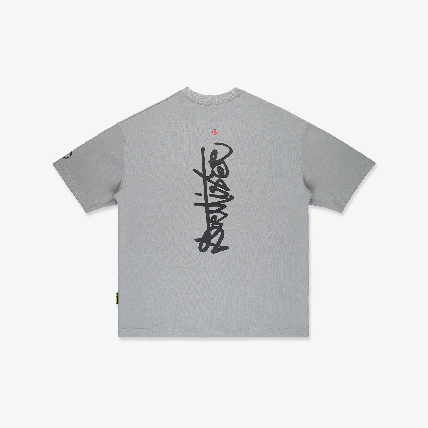 Vertical Signature Broad Tee - Ash Grey