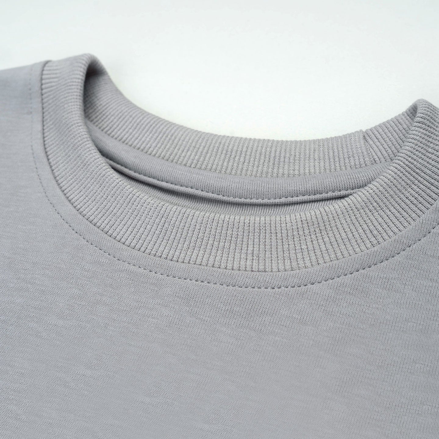 Vertical Signature Broad Tee - Ash Grey