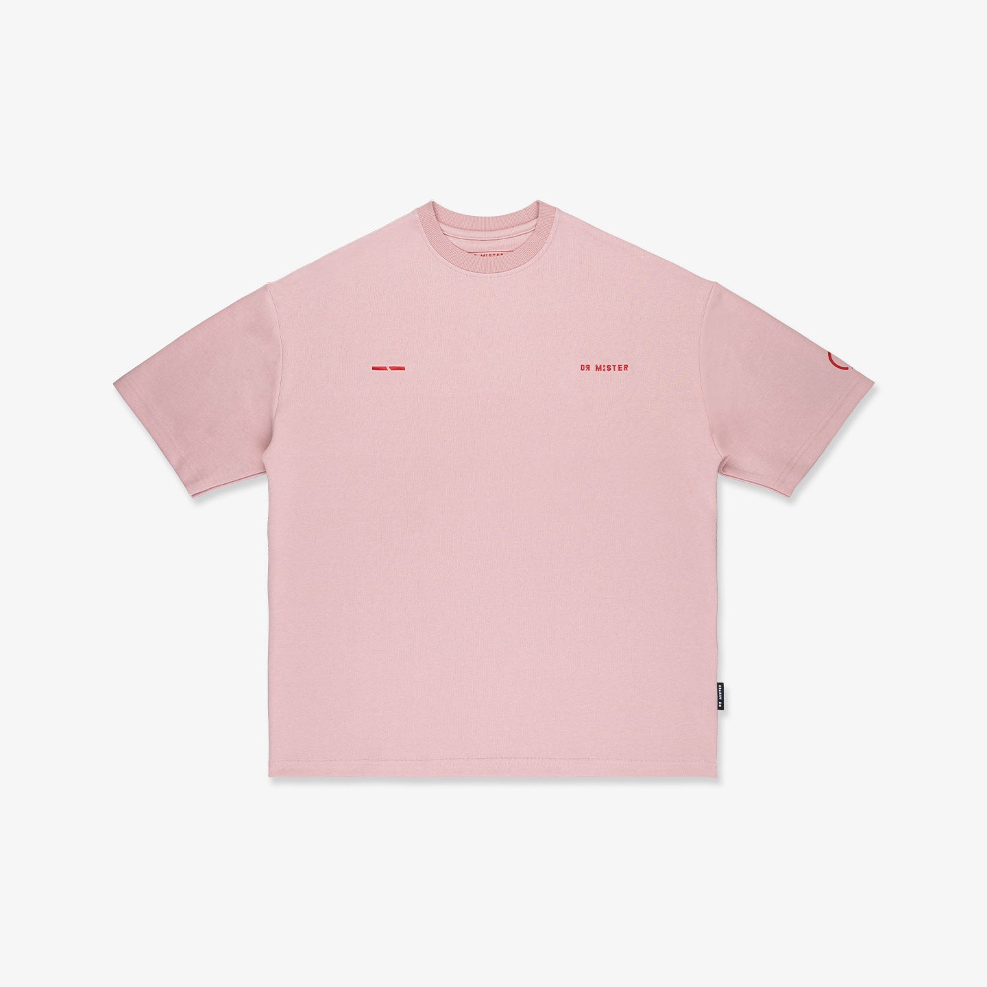 Vertical Signature Broad Tee - Dust Pink