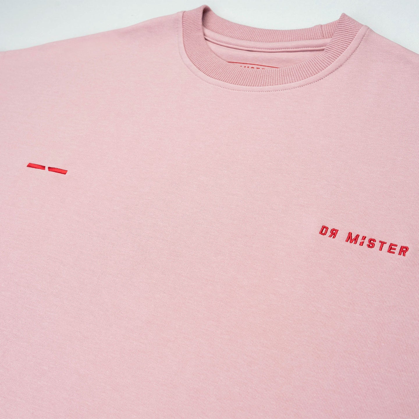 Vertical Signature Broad Tee - Dust Pink