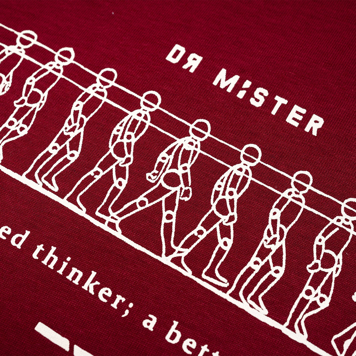 Walking Cycle Tee - Wine Red